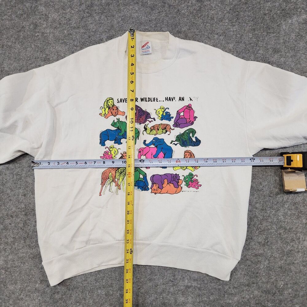 VTG 80s Animal Sex Positions Mens XL USA Made‎ Crewneck Sweatshirt Funny Joke - Picture 8 of 16